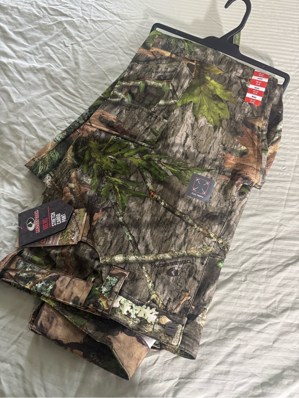 Mossy Oak Men's Camouflage Cargo Pants - Brown/Green Woodland Print